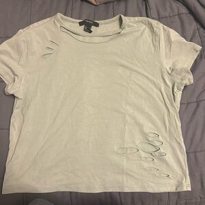 Distressed Green F21 Grunge Crop Too XS Small